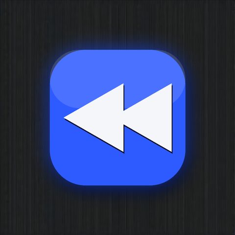 pfp option B, white chevron on a cobalt rounded-square badge